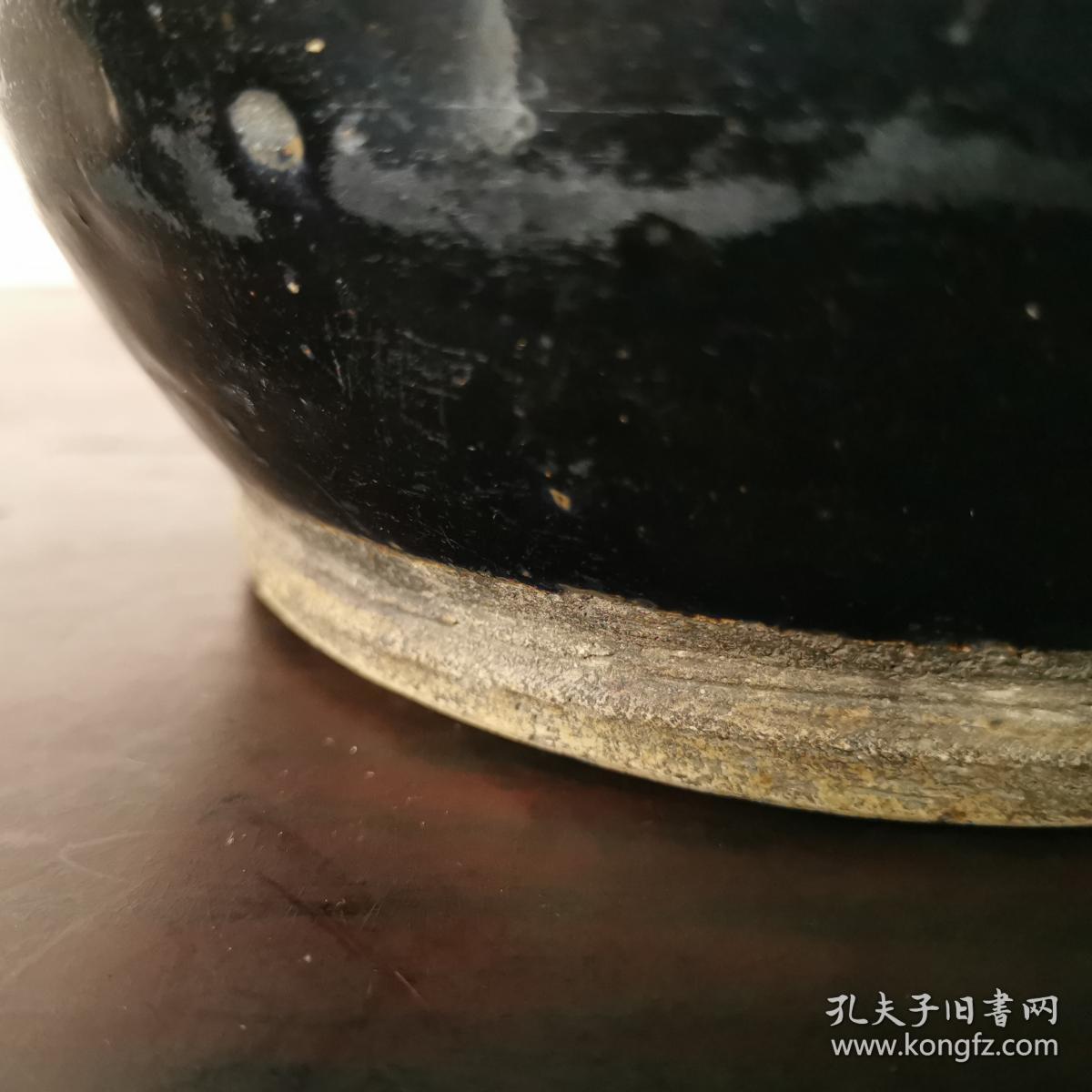 民国山西老窑瓷黑釉小钵黑碗古玩古董老旧瓷器怀旧老物件保真包老