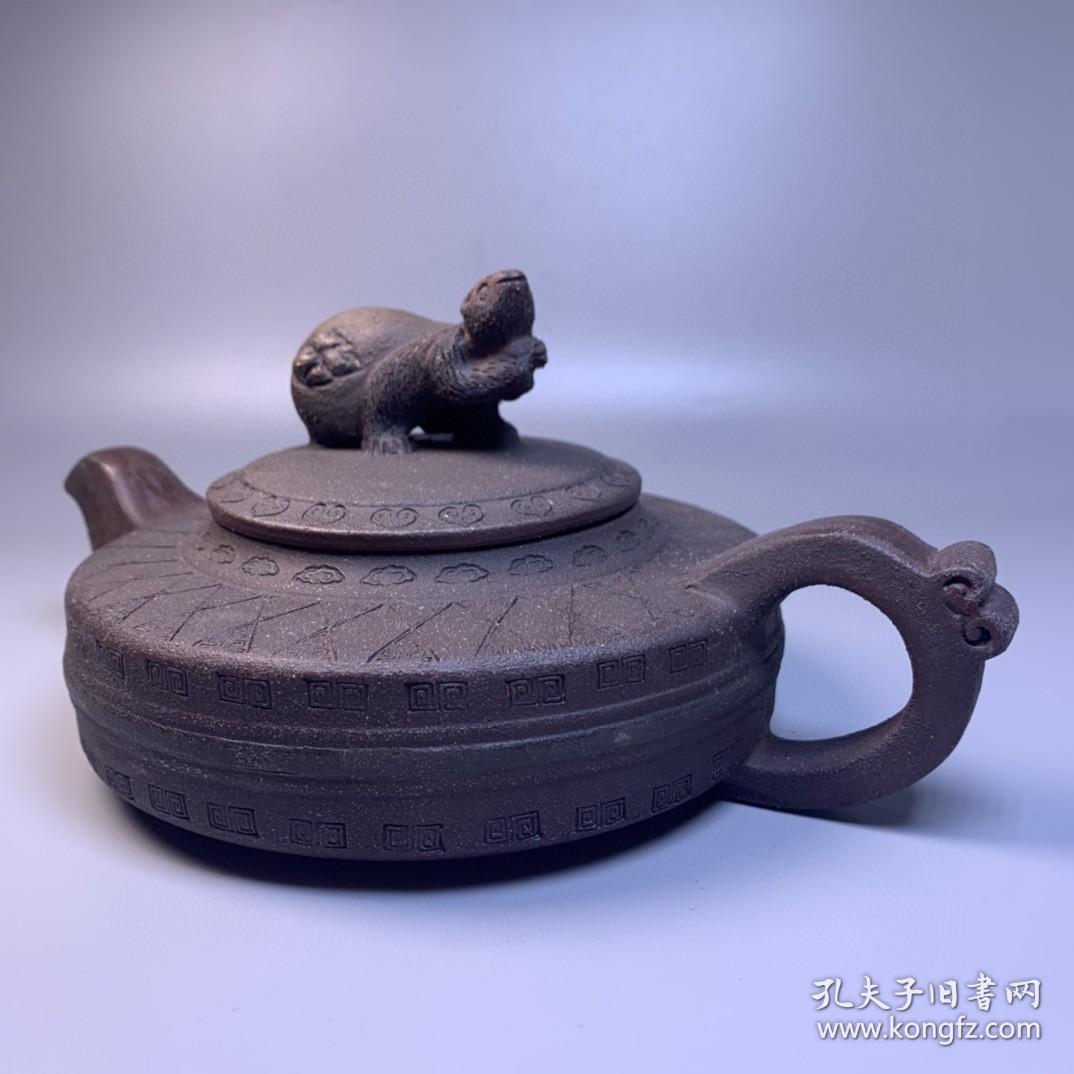 清中期宜兴紫砂 原矿紫砂 铁砂壶