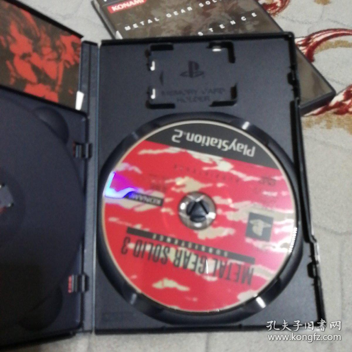 日本原版ps2游戏光盘:合金装备3(套装.两盒3碟 说明书)