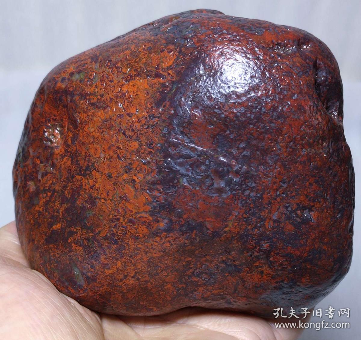 炫彩奇石,红伊丁"有小陨石坑的陨石"原石,"黑金刚天宝