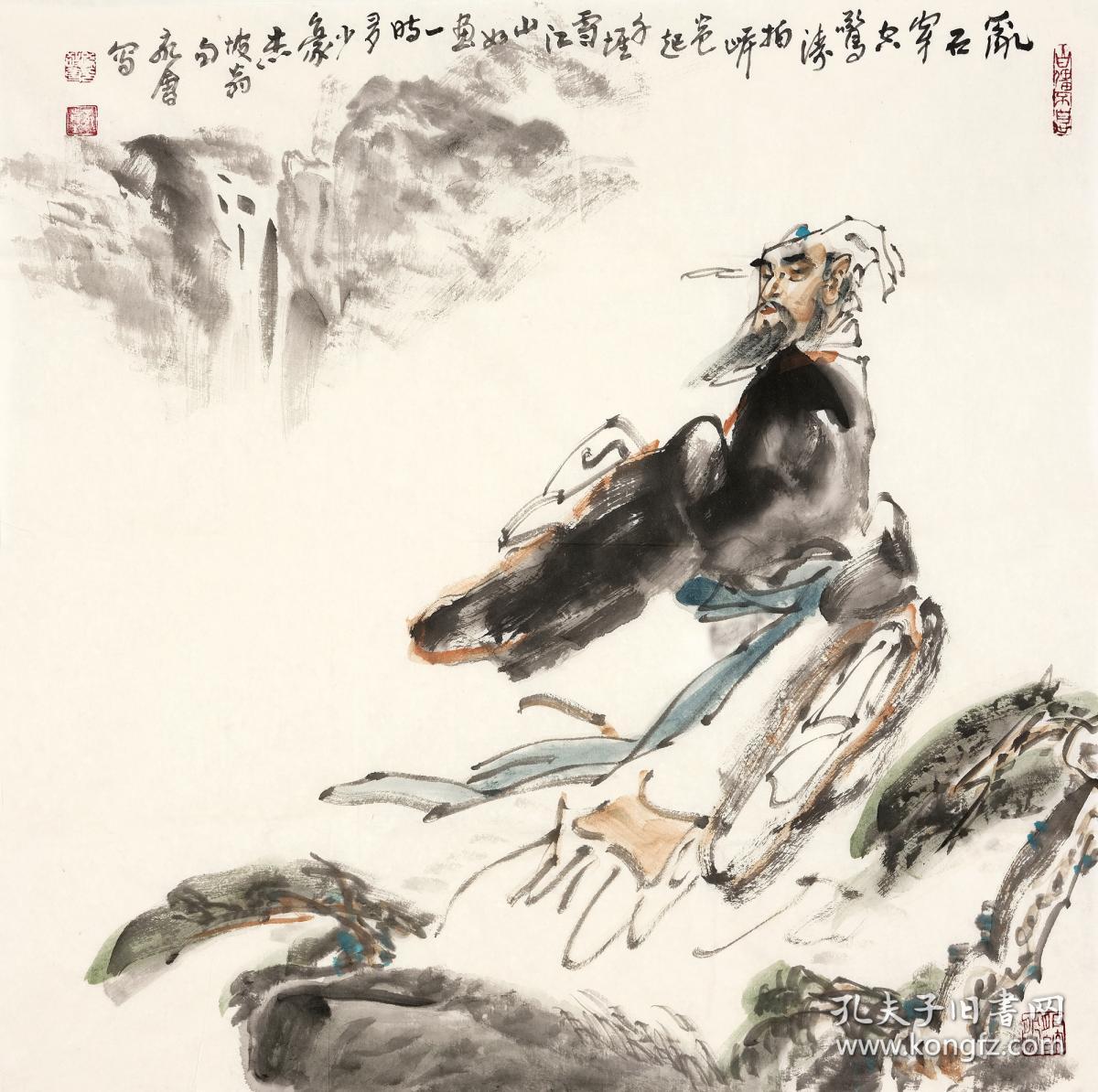 图1 在售作品《江山多豪杰》68x68cm
