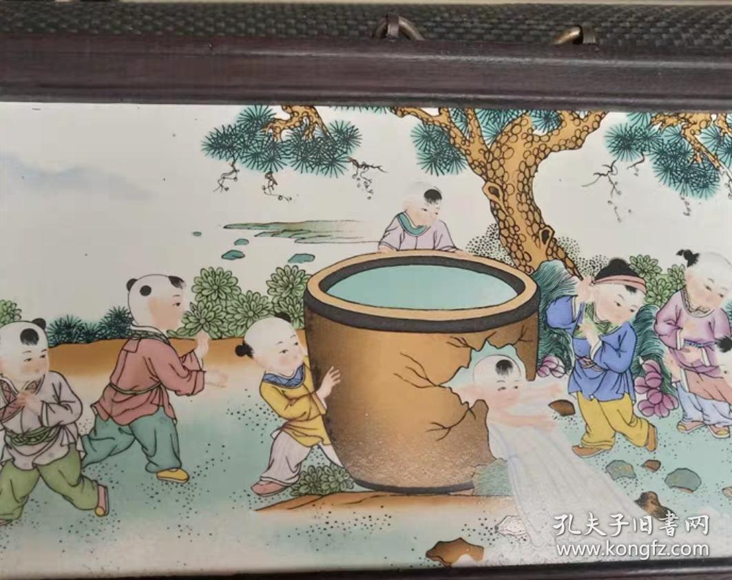 司马光砸缸瓷板画