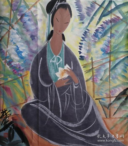 林风眠,仕女图买家自鉴