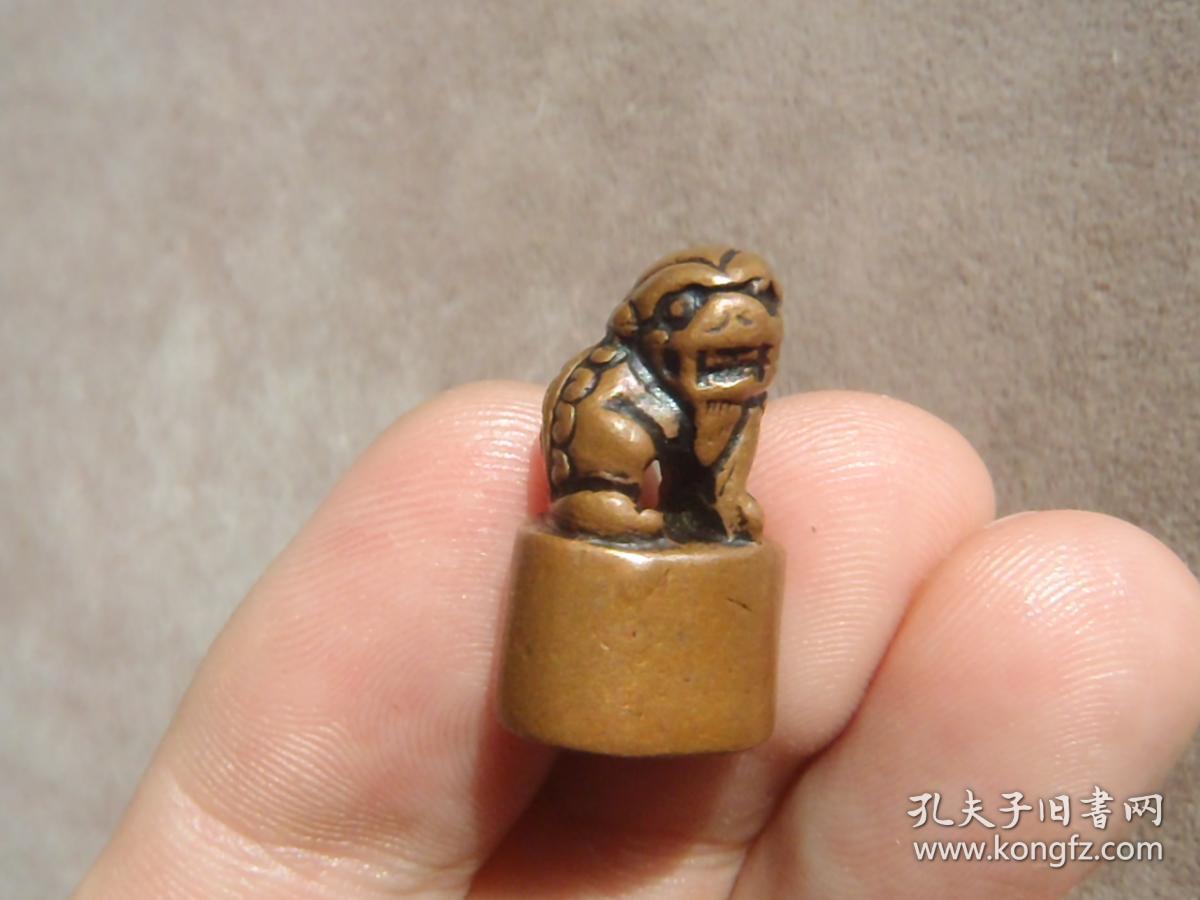 清代铜狮子印章