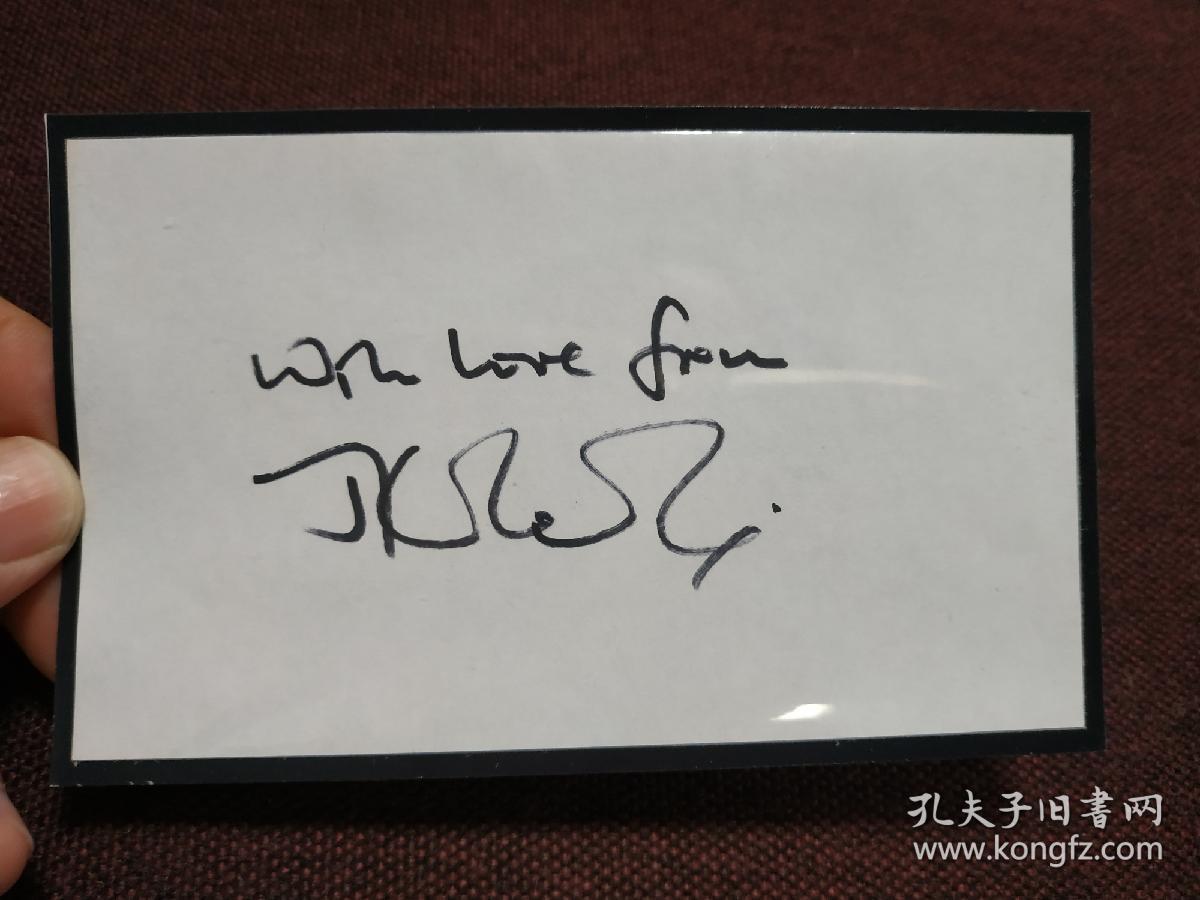 哈利61波特作者著名女作家jk罗琳题词签名卡片题词签名内容withlove