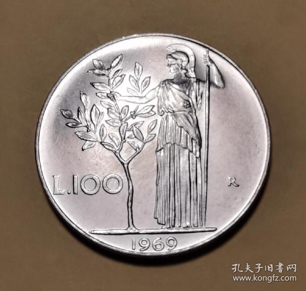 意大利硬币:1969年不锈钢100里拉