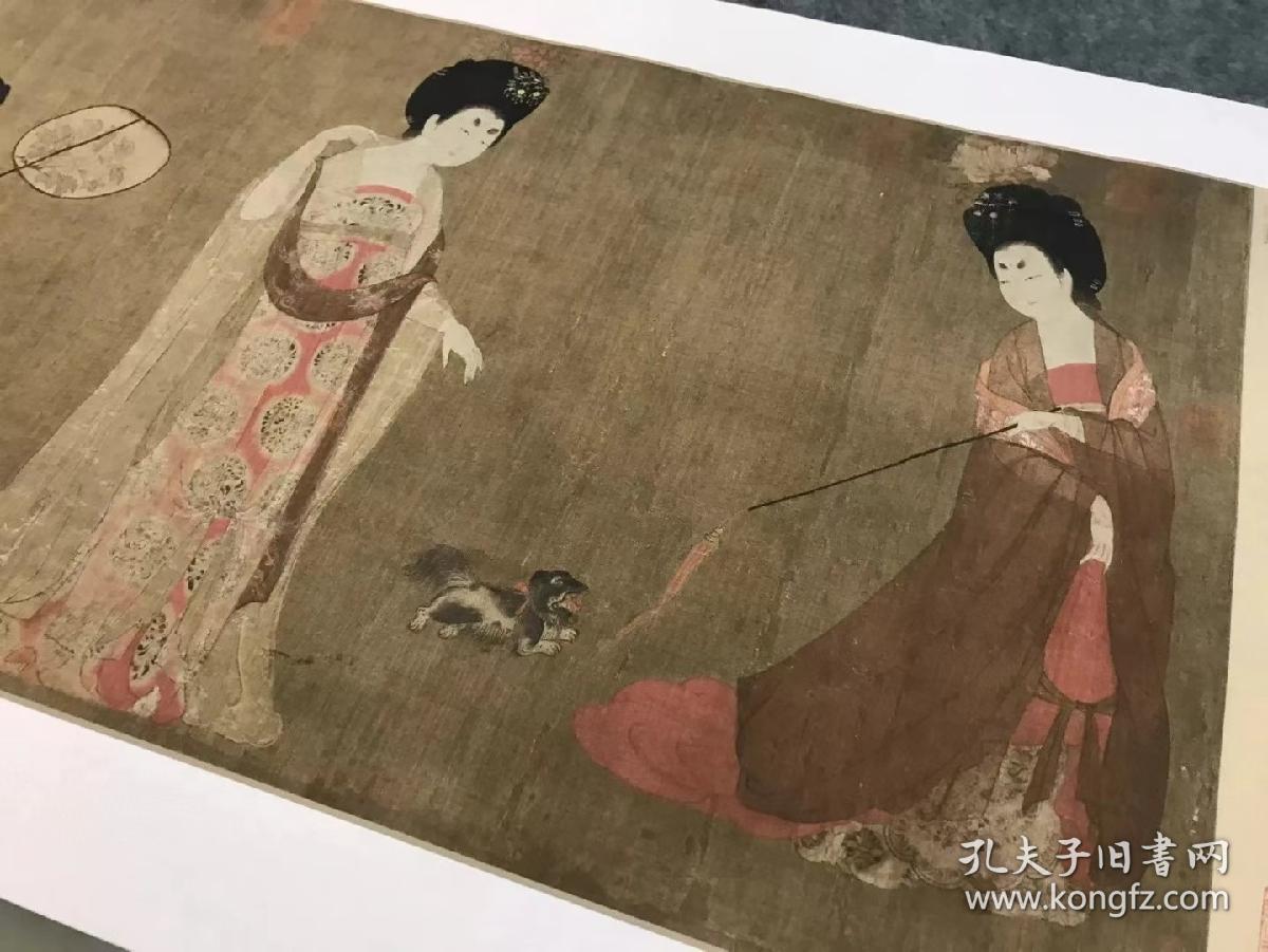 唐代周坊《簪花仕女图》,原尺寸高清艺术微喷,整纸尺寸60×220cm
