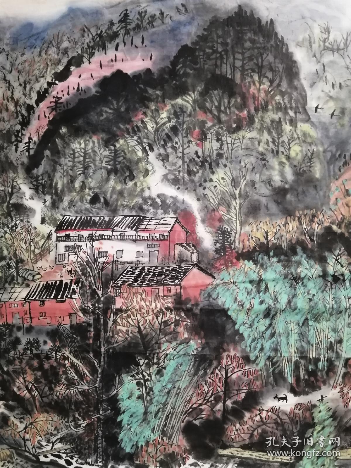 林丰俗山水画,包老包手绘.