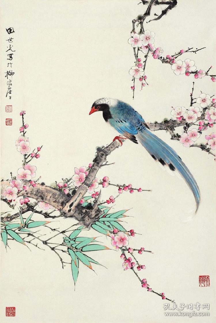 田世光工笔花鸟画 复制品 艺术微喷画芯 可装裱 画框竖幅立轴bee6