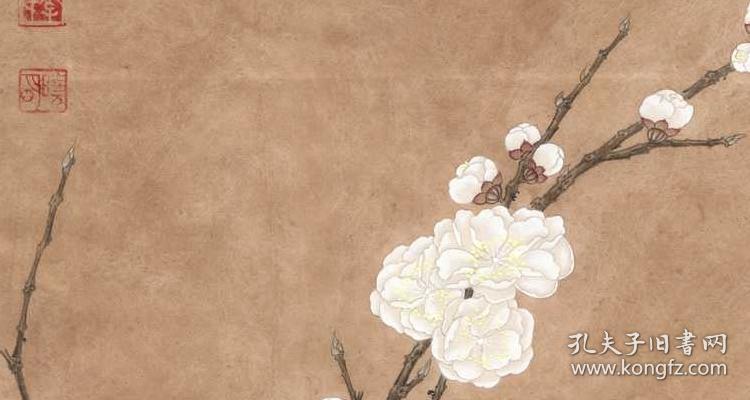 李晓明古风类工笔花鸟作品临梅竹图 复制品 画芯 可装裱 画框c48a