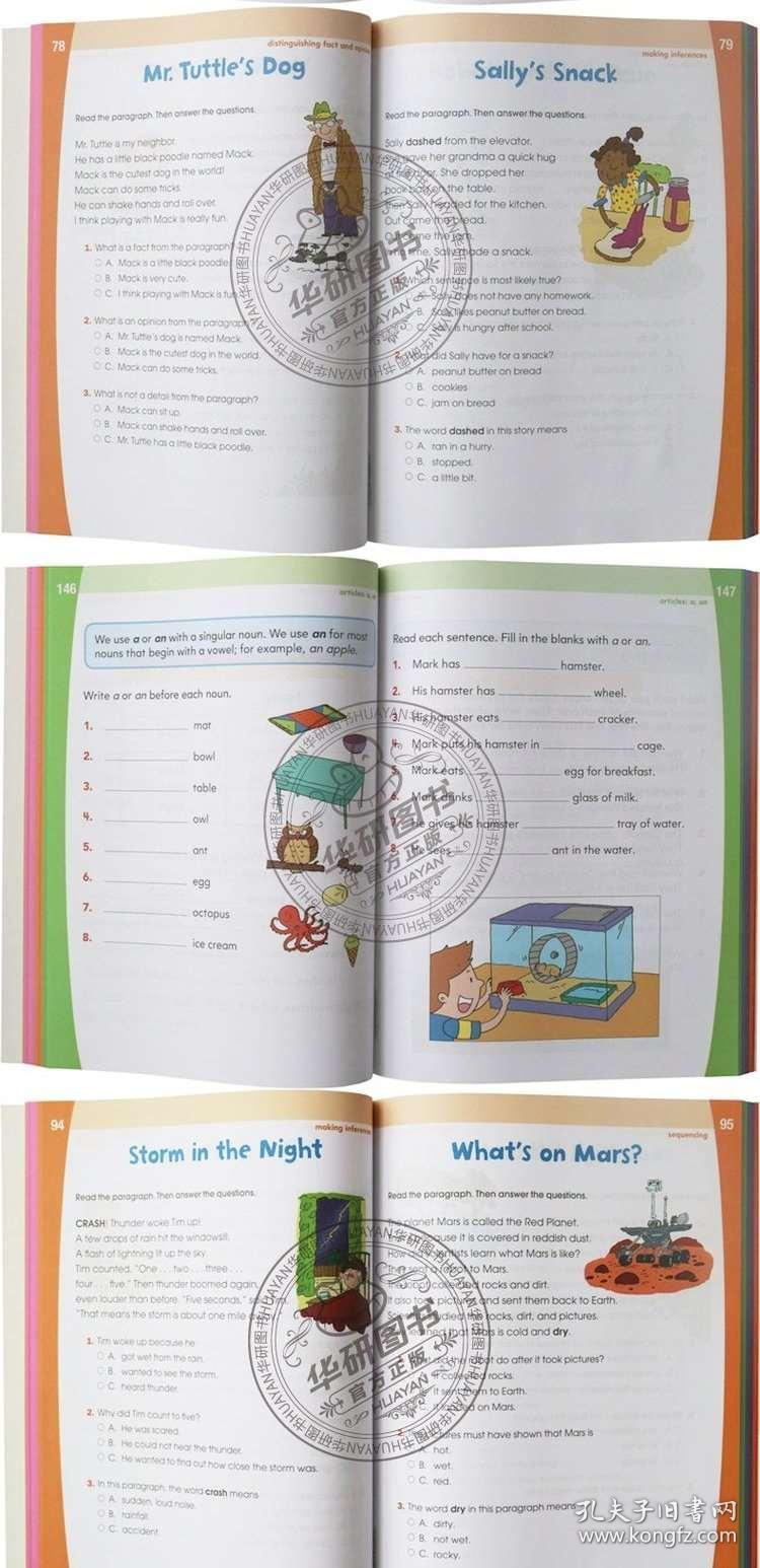 workbook 越学越聪明 学乐英语词汇拼读阅读写作数学 英文版进口书