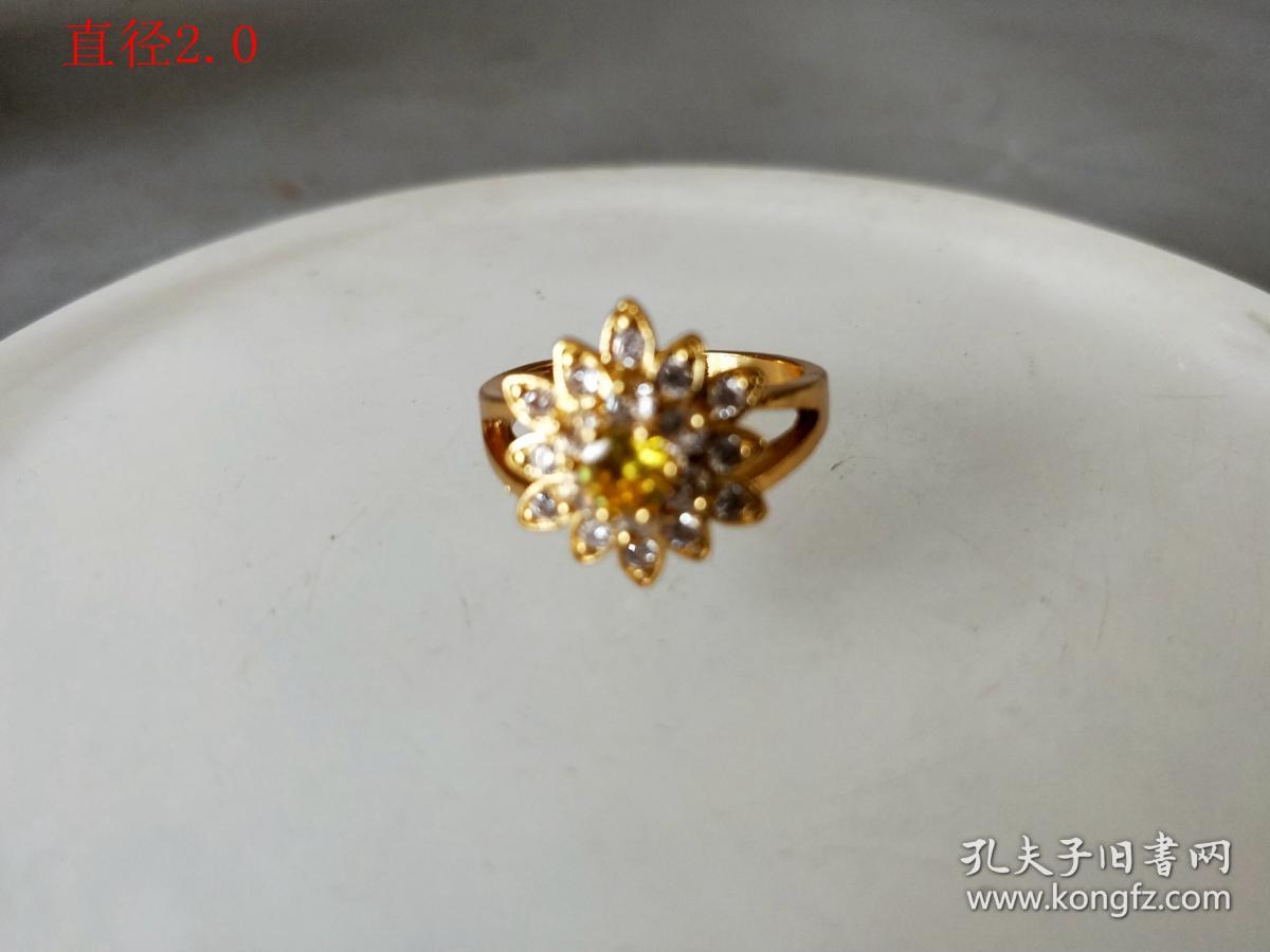 清代天然黄宝石戒指23