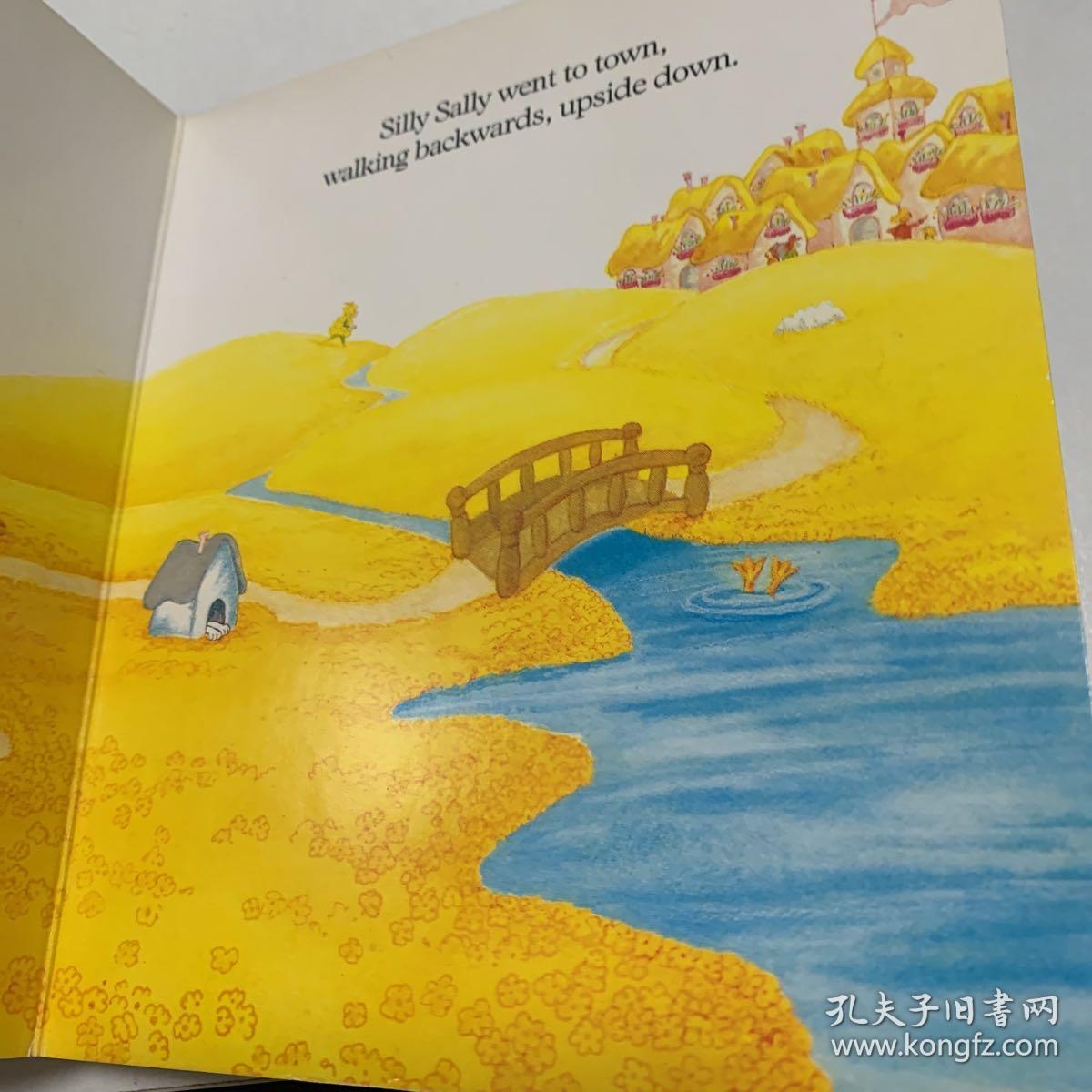 Silly Sally Board Book倒着走的女孩 英文原版