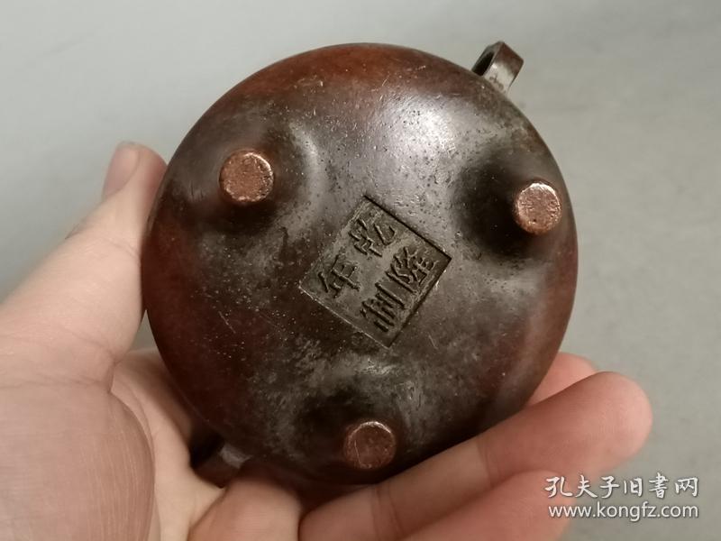 乡下收的老袖珍铜香炉