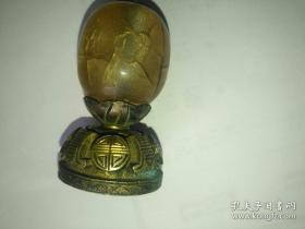 清代宝石鋈金帽顶