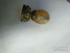 清代宝石鋈金帽顶