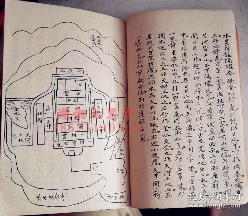 复印本:绘图三僚内堂裁剪成败作法风水秘本,神授邱公行阴阳扦择之术