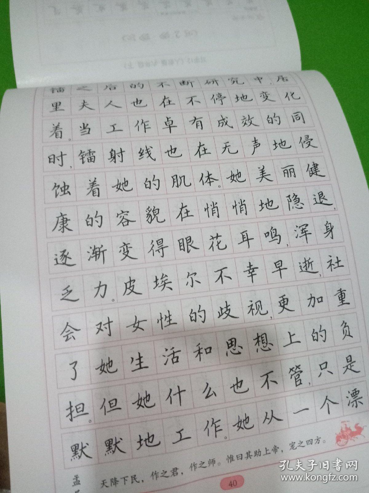 跟名家学硬笔书法钢笔字帖 一手好字〈12〉六年级(下)