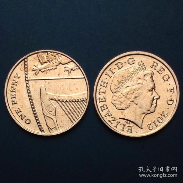 【欧洲】外国硬币 英国1便士硬币 盾牌币 年份随机 km#1107 全新