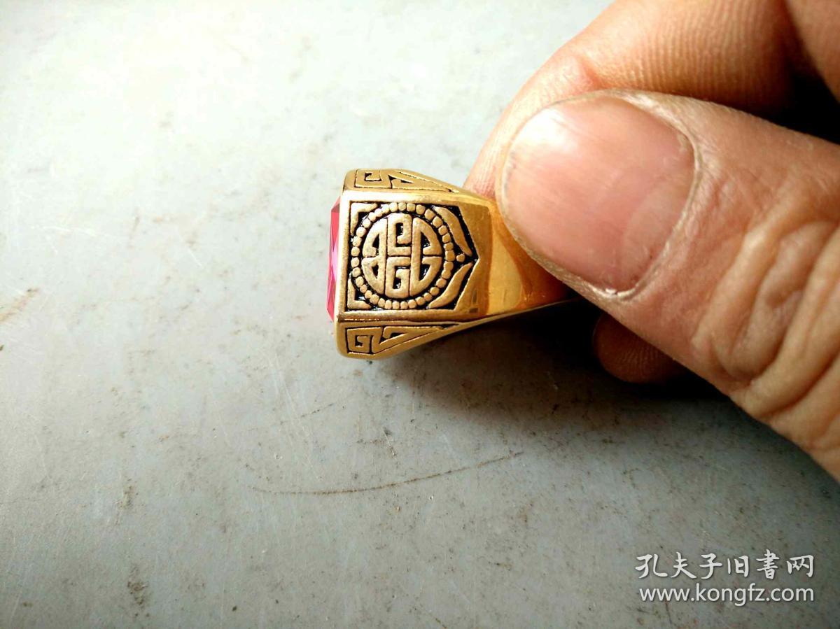 清代天然老凤祥18k红宝石戒指24