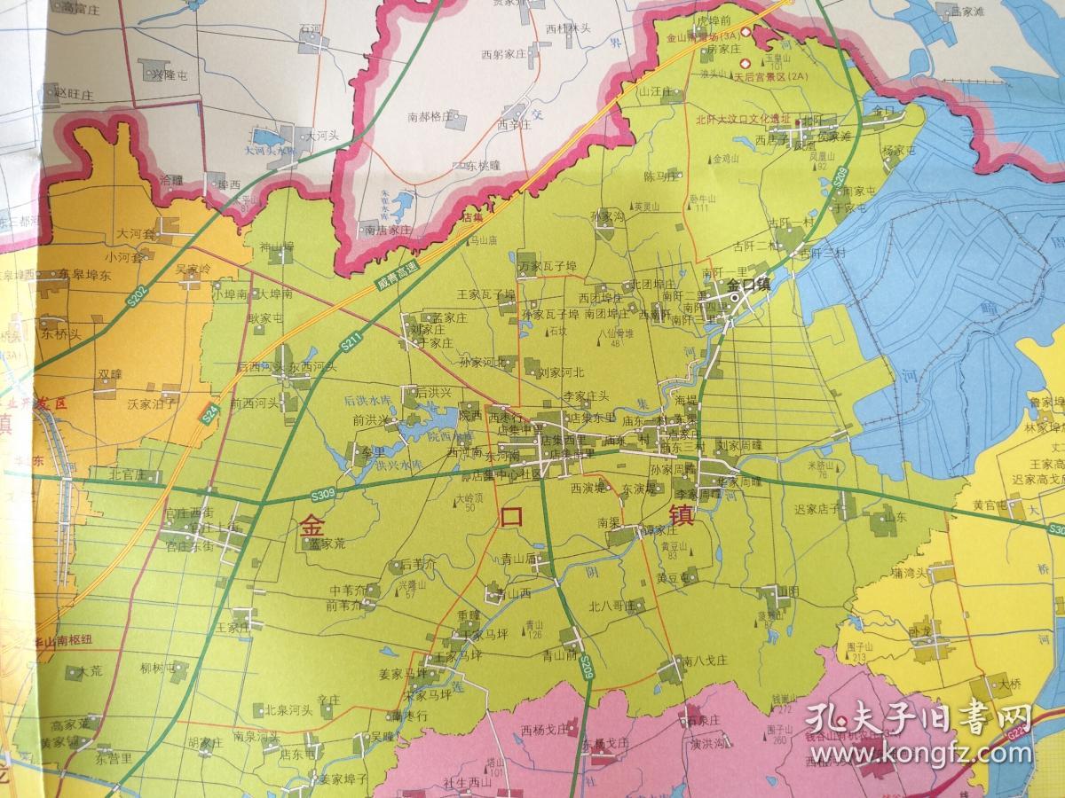 2019年青岛市即墨区地图(单面)76乘108cm 青岛市即墨区地图 即墨区