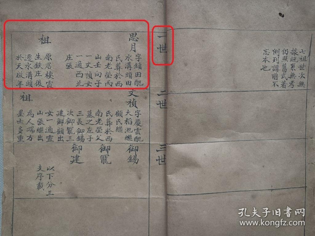 手写 山东烟台莱阳 即墨水沟头刘氏 刘天秩修家谱墨谱 手稿宗谱《刘氏