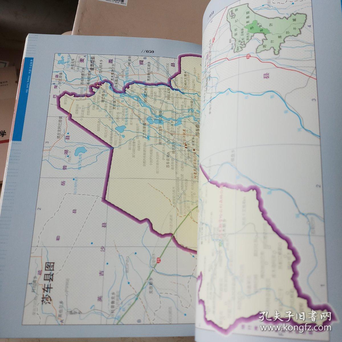 新疆喀什地区莎车县,泽普县,叶城县,巴楚县文化旅游地图