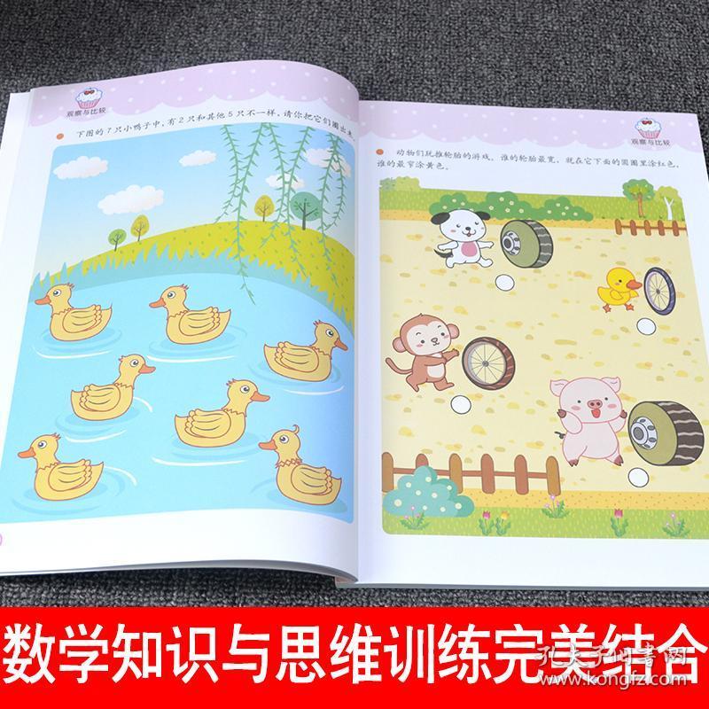 何秋光儿童数学思维训练游戏书单本3-4岁阶段智力潜能
