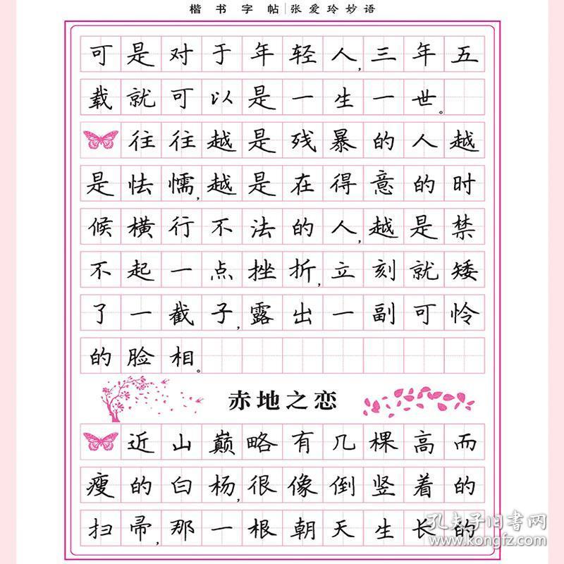 硬笔临摹儿童字帖青少年男女楷书速成字帖字帖女生字体漂亮字帖 练字