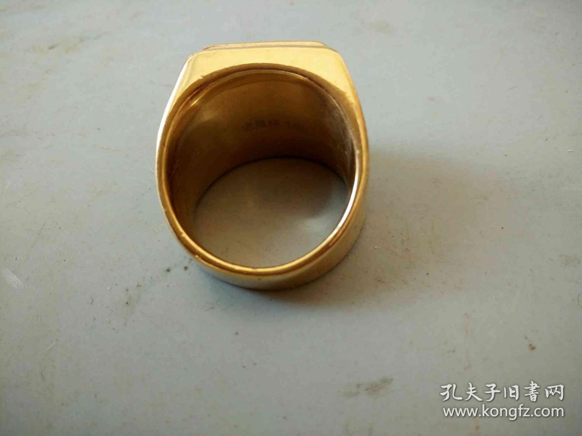 清代天然老凤祥18k红宝石戒指214