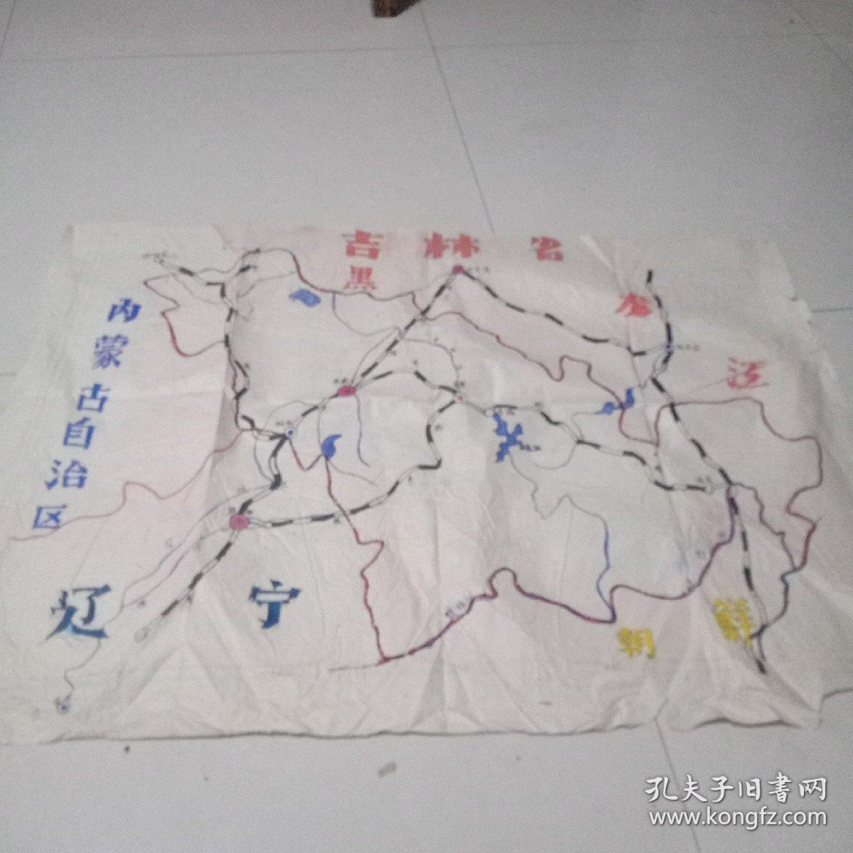 早期手绘吉林省地图.
