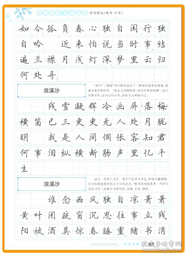 【专营店】华夏万卷 楷书行书钢笔临摹字帖 纳兰容若