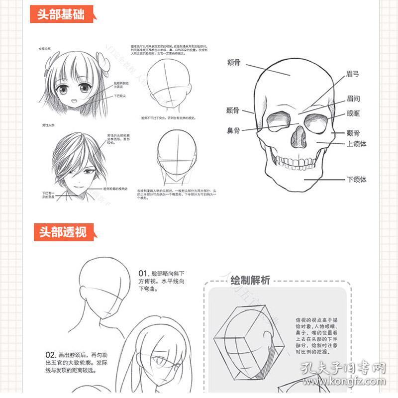 漫画教程书 素描技法绘画 漫画人物绘画 绘画手绘 动漫初学者零基础