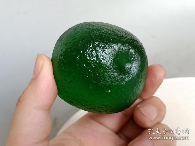 乡下收的少见的绿晶石琉璃珠