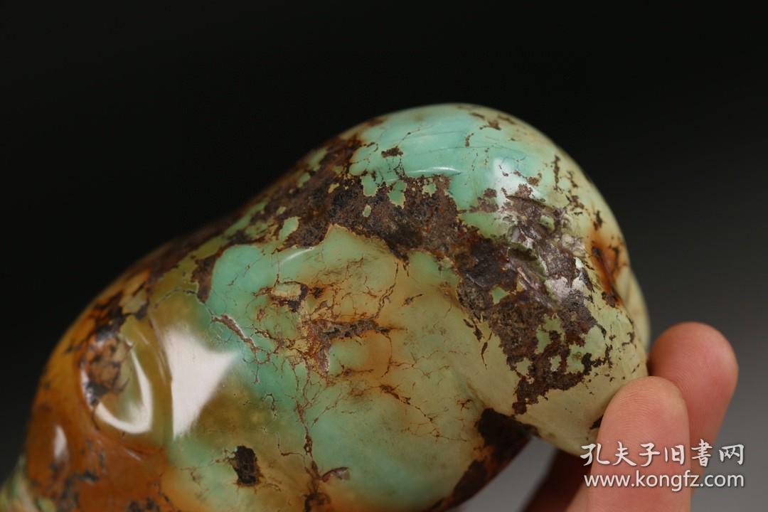 高古绿松石瑞兽摆件