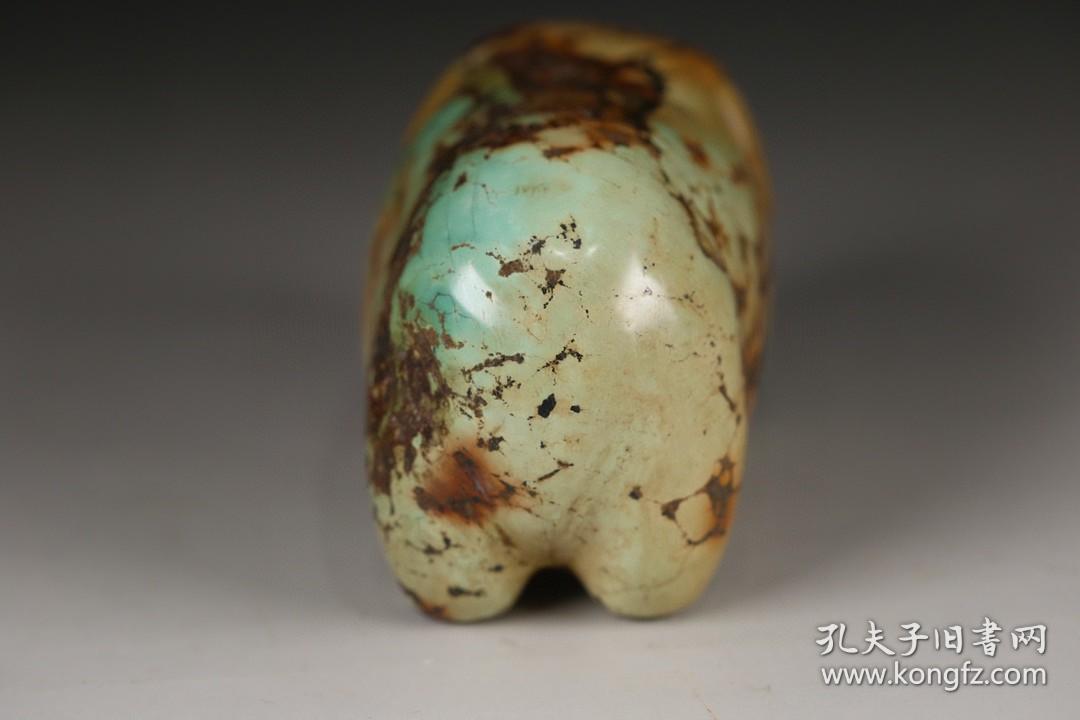 高古绿松石瑞兽摆件