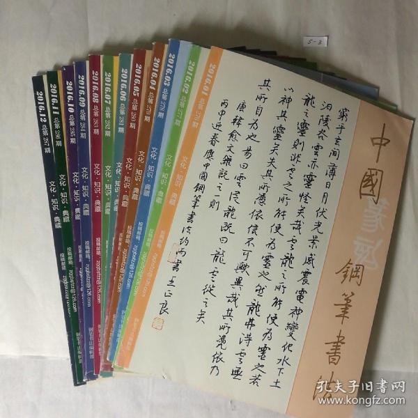 中国篆刻钢笔书法201601201612期共12本
