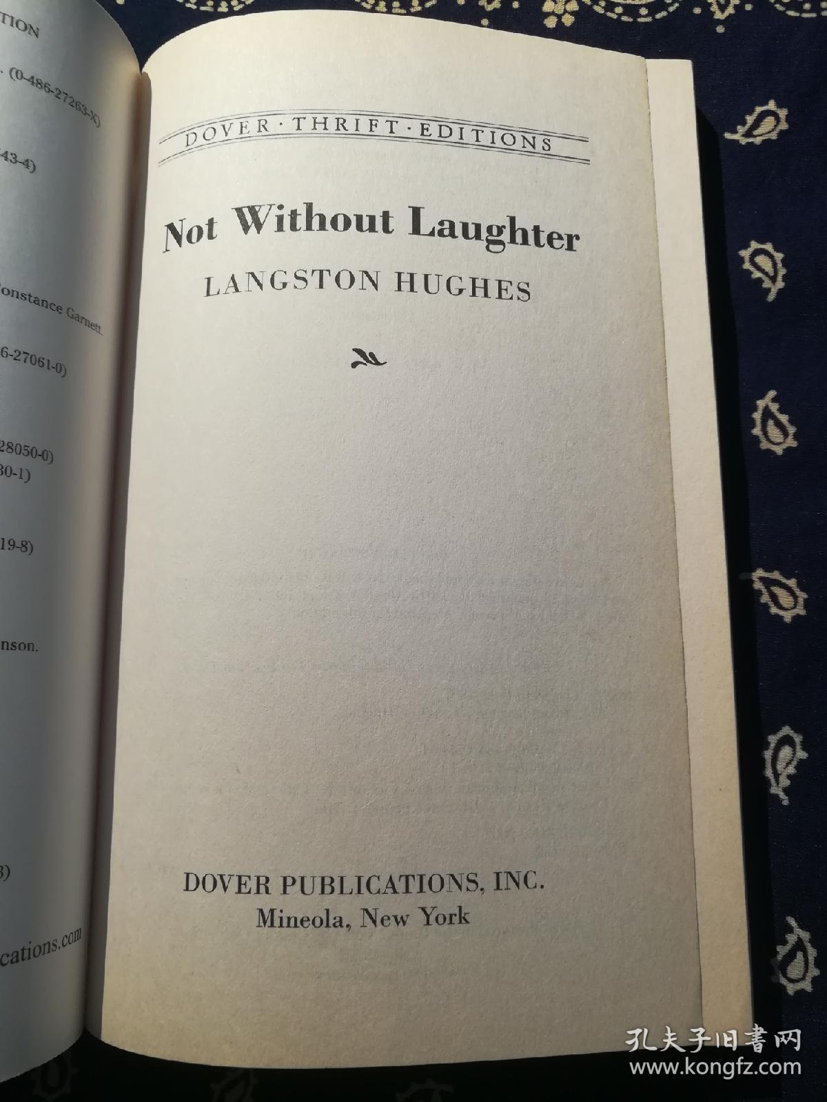 langston hughes:《not without laughter》兰斯顿·休斯:《不无笑声