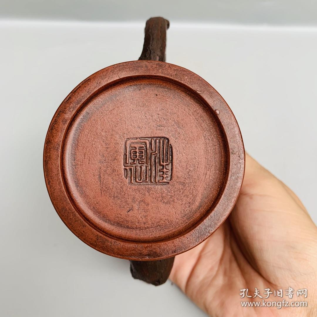 汪寅仙手工松枝紫砂壶