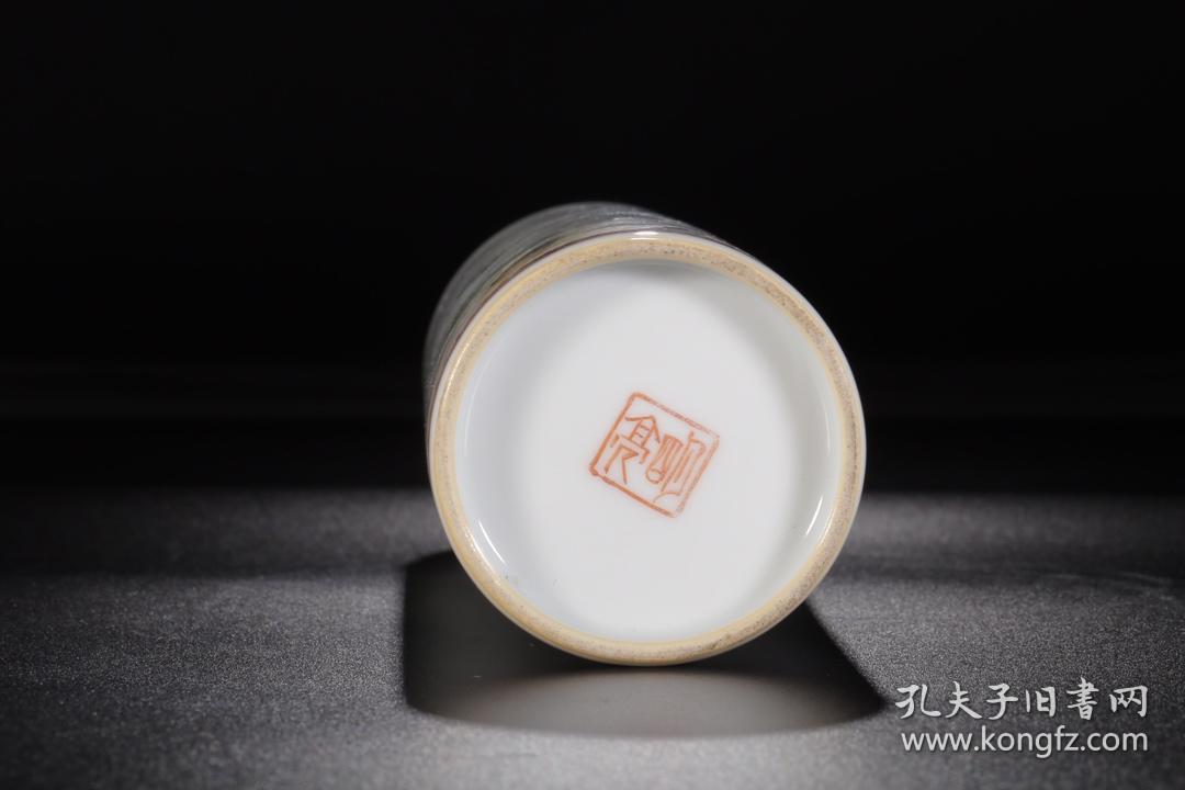 民国,李明亮粉彩筒瓶
