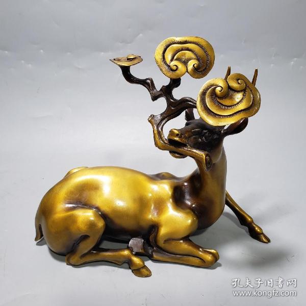 纯铜灵芝鹿