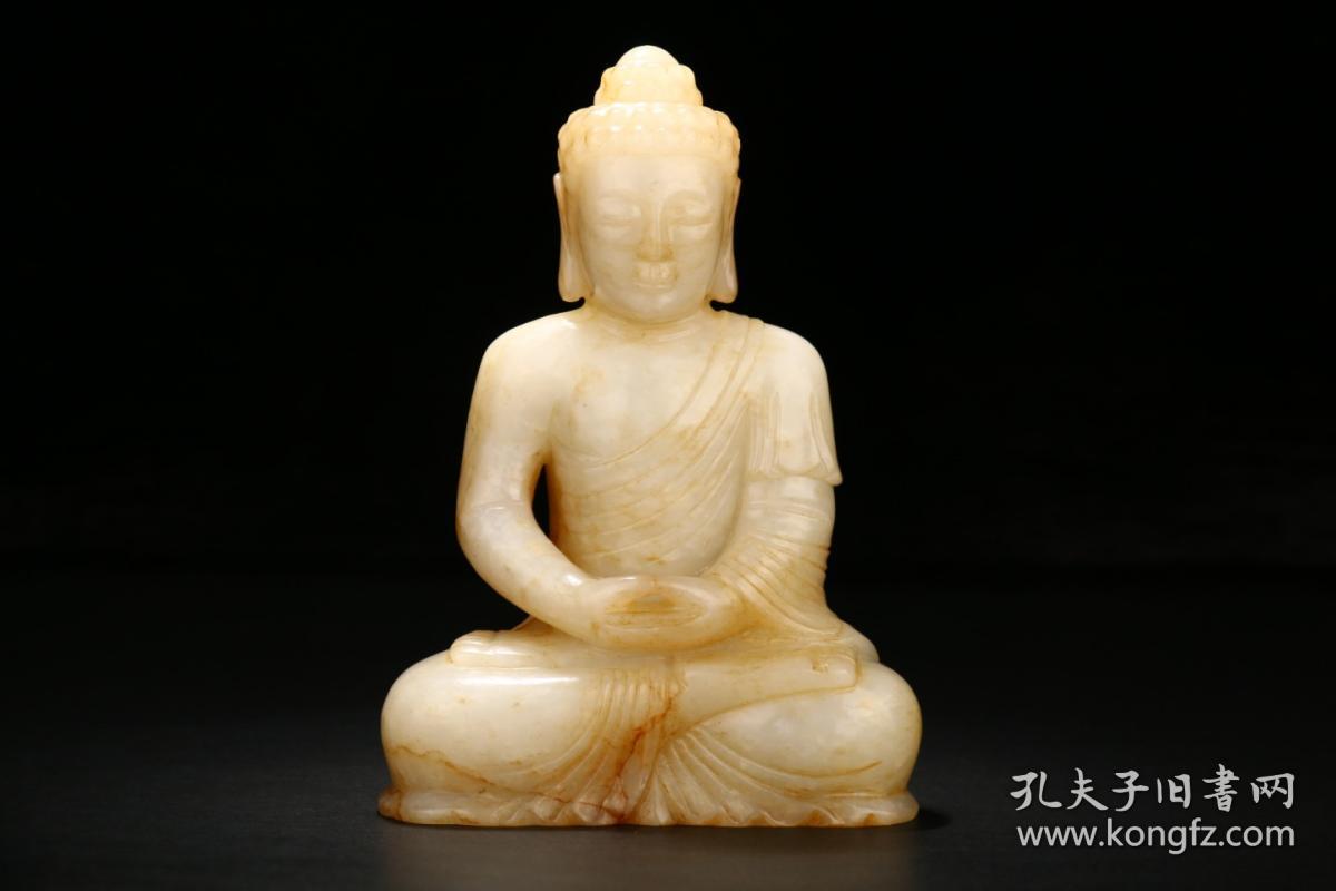 清代和田玉佛