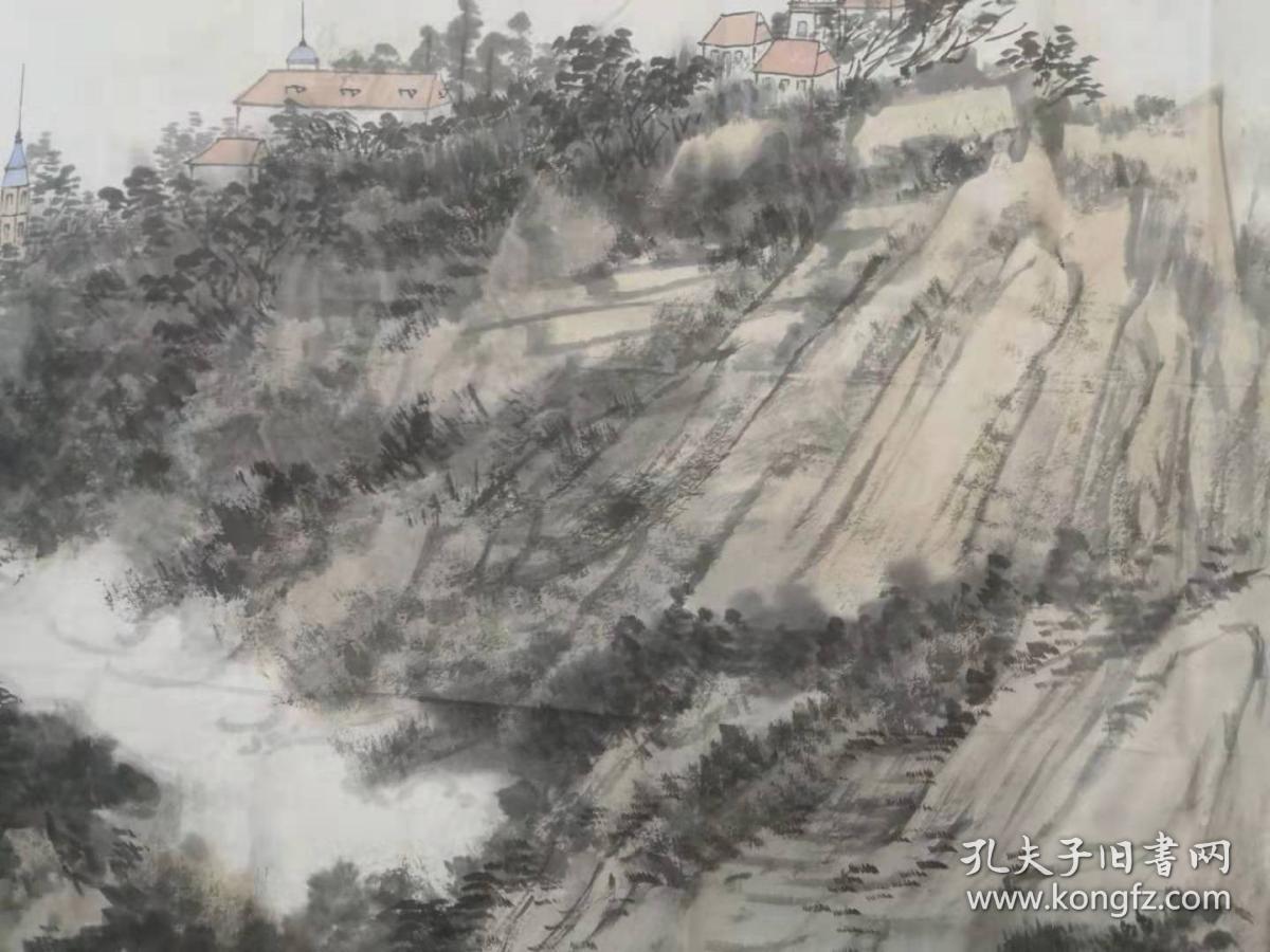 女画家协会理事 牡丹江师范学院美术系副教授 李秋喜 六尺整张山水