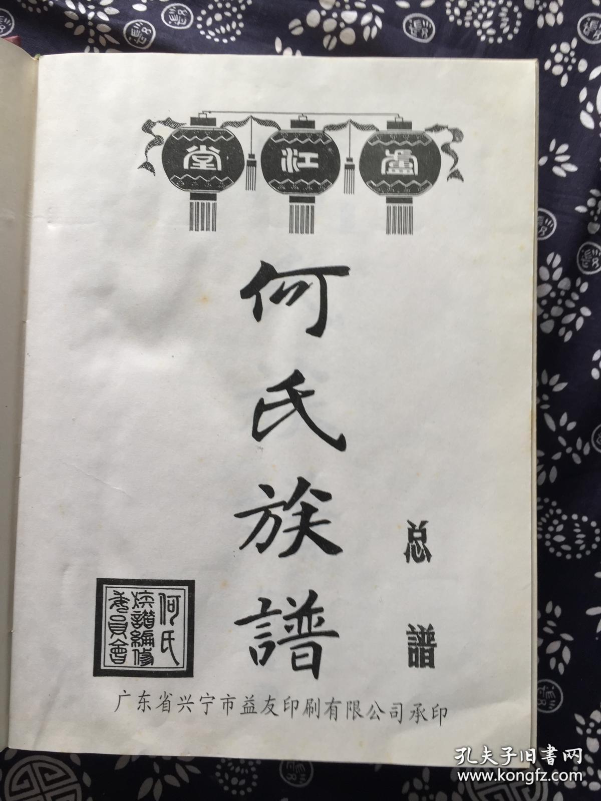 庐江堂何氏族谱总谱