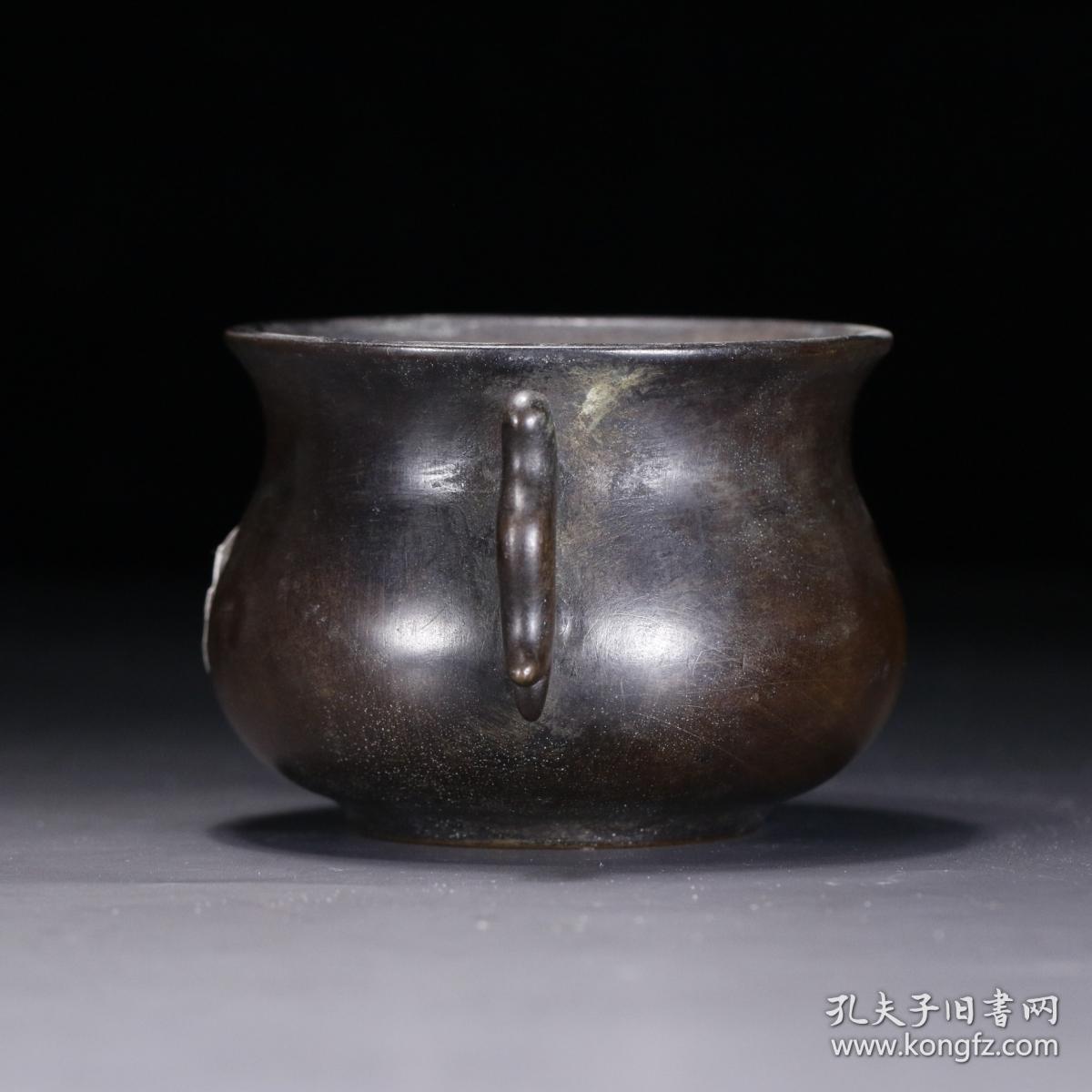 清"大明宣德年制"款,双耳铜香炉