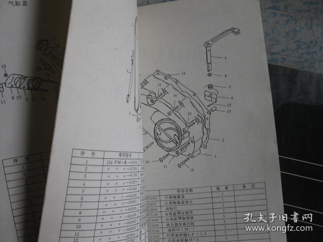 摩托车公司《ft125》《速飞乐sfera80》《富先达fxd125-a》零部件图解