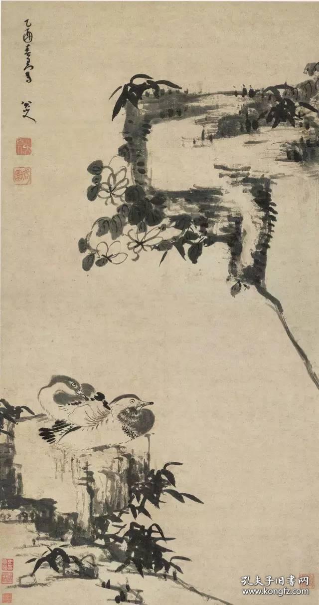 清初杰出画家四僧之八大山人《吾心向佛图.