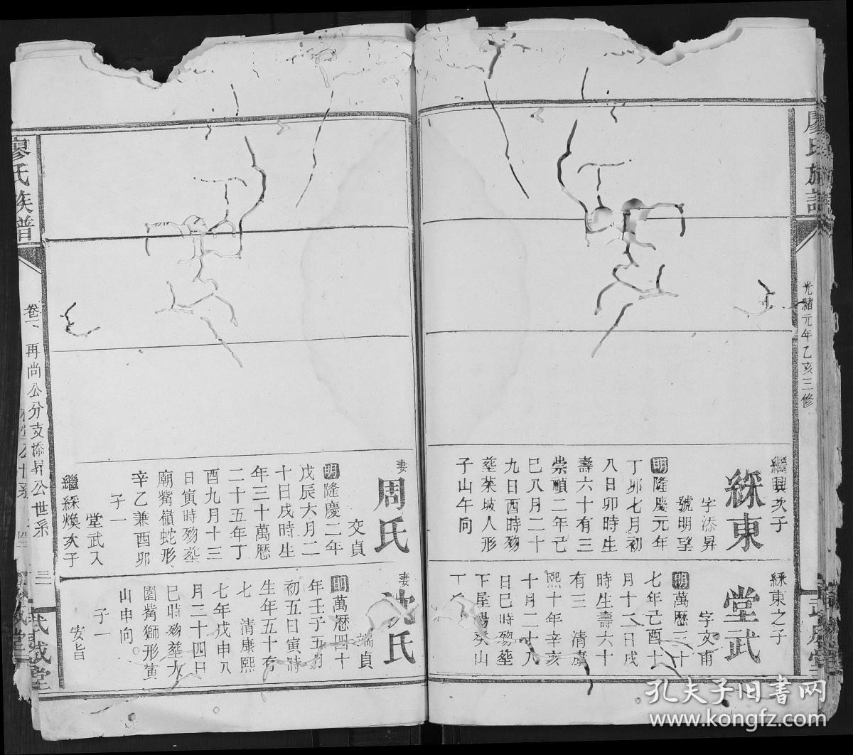 【复印件】廖氏族谱[武威堂 光绪元年 195页 湖南省 岳阳县