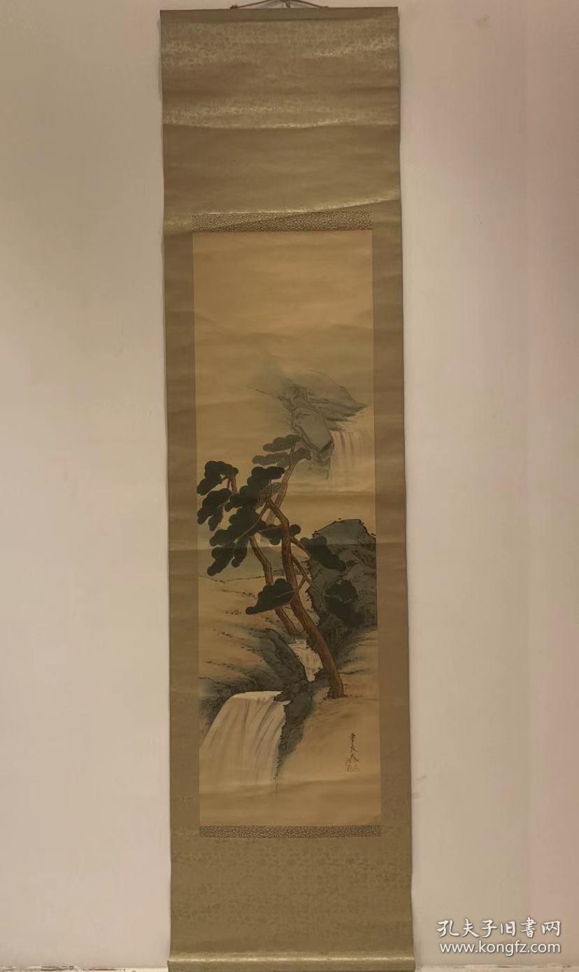 海外回流字画《松山》画家古松山清代民国老字画国画真迹字画书画收藏