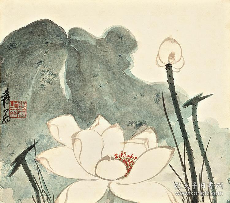 张大千荷花册一